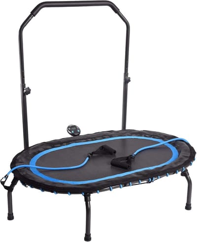 Ovale Fitness Trampoline voor Cardio Training en Bewegen W/oefen DVD