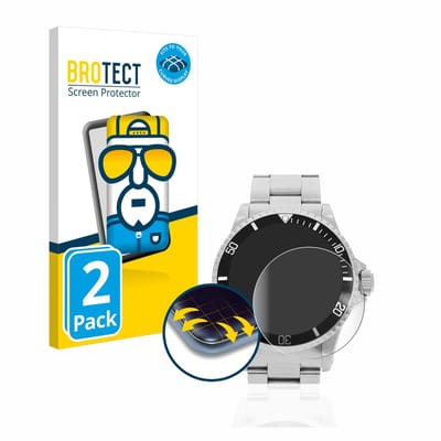BROTECT - Screenprotector voor Rolex Submariner (no date) - Folie Beschermfolie transparant volledig dekking - 2 Stuks