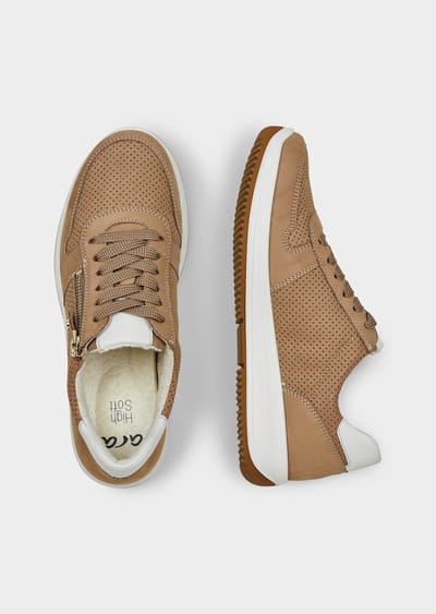 Sneakers met comfortabele ritssluiting - beige - Gr. 41 van Goldner Fashion