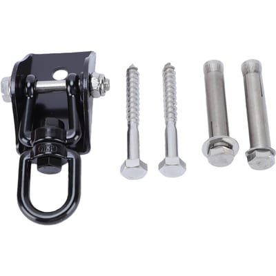 Kit de suspension pour balancelle de porche Rotatif à 360 Degrés Capacité de 1200 Lb Support pour hamacs de porche Chaise Noir