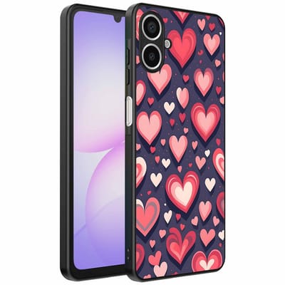 Geschikt voor Samsung Galaxy A07 Telefoonhoesje met Hartjes Opdruk - TPU Backcover Case With Heart Design - Smartphonica geschikt voor Samsung Galaxy A07