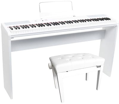 Fazley FSP-200-W digitale piano wit + onderstel wit + pianobank wit