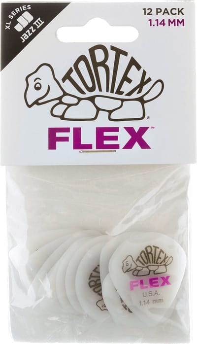 Jim Dunlop Tortex Flex - Plectrums - Jazz III XL - 1,14 mm - Player's Pack