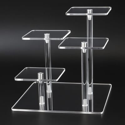 Transparante Acryl Display Riser voor Parfums, Cosmetica en Sieraden - Robuust en Eenvoudig te Monteren - Ideaal voor Verzamelobjecten en Decoratie, 1 Stuk