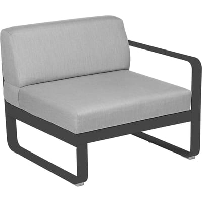 Fermob BELLEVIE Fauteuil Module rechts - 47 antraciet mat - 79 Flanelgrijs