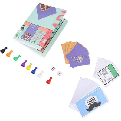 Jeu d'échecs pour couple Jeu de cartes interactif Jeu de société portable en carton Accessoire pour couples adultes white