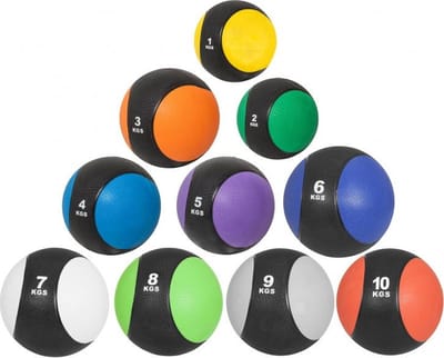 Gorilla Sports Medicijn Bal set 55 kg - 10 trainings Ballen - Medicine ball