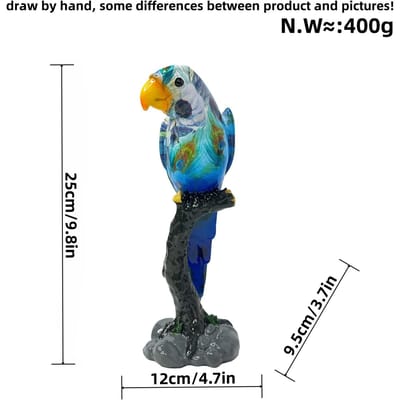 Nieuw papegaaibeeldje woonkamer tv-meubel ornamenten hars huisaccessoires woonkamer entree ambachtelijke decoraties blue