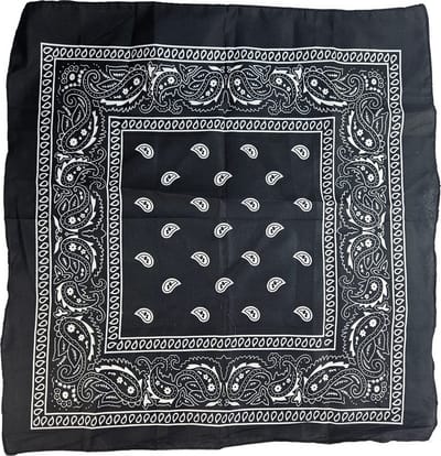 BamBella® - Boeren zakdoek - Sjaal - bandana Zwart- Festival Carnaval