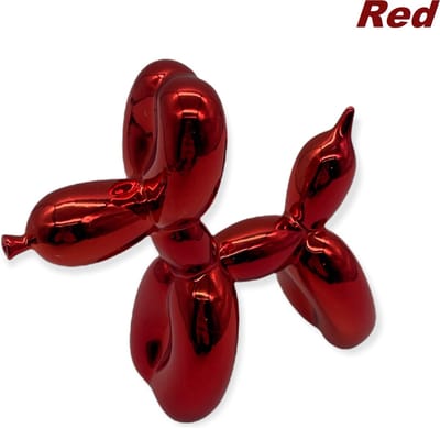 Power Escorts - Desing Beeldje Hondje Red - Beeldje Hond - Beeld Hond - Rood - 100x 100mm - Klein