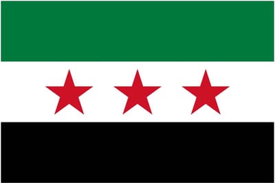 Vlag Syrië - Revolutie | 100 x 150 cm | Polyester | Kwaliteitsvlag | Syrische vlag met 3 sterren