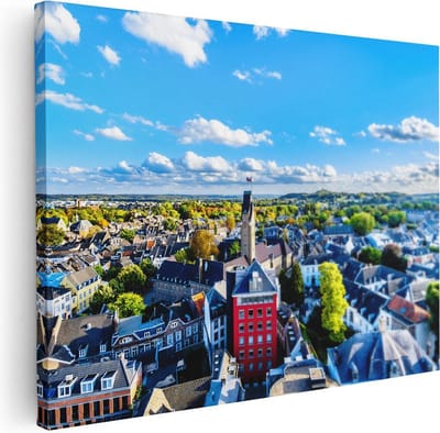 Artaza Canvas Schilderij Skyline Maastricht - 40x30 cm - Klein - Wanddecoratie Stad - Muurdecoratie Woonkamer - Kamer Accessoires