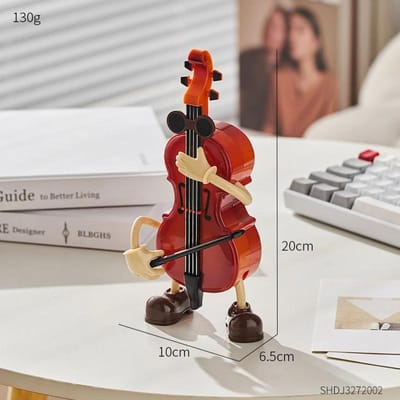 Nordic Kamer Decor Accessoires Creatief Uniek Muziekinstrument Kawaii Decoratie Huis Sculpturen en Beeldjes Verjaardagscadeau brown