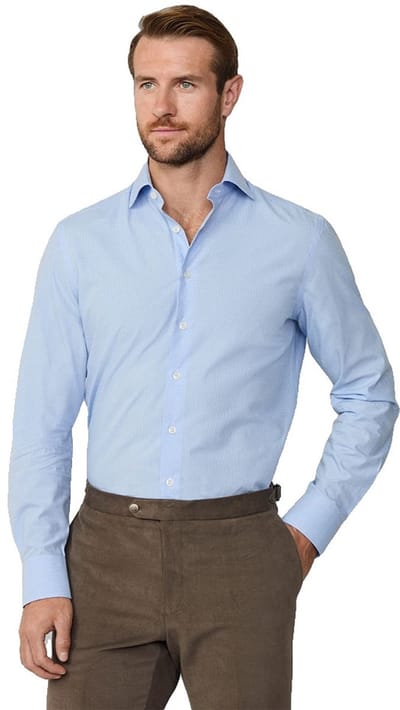 Hackett Formal Gingham Overhemd Met Lange Mouwen Blauw M-L Man