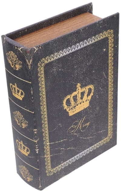 Dailygoody - Box - Antieke Houten Opbergdoos - Vintage Decoratie - 30x30x30 cm - Retro Sieraden Doos - Faux Boekenkast - Geschikt voor Thuis ...