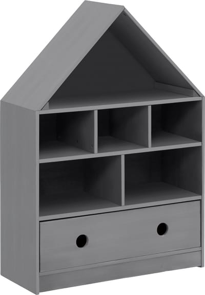 Alpi-Boekenkast met kap 1 Deur Grijs