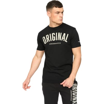 Crosshatch Heren Kensby T-Shirt (Zwart)