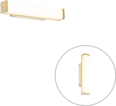 QAZQA cascada - Moderne LED Wandlamp voor binnen voor badkamer - 1 lichts - D 5 cm - Goud/messing -