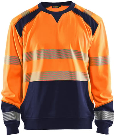 Blaklader Sweatshirt High Vis 3541-2528 - High Vis Oranje/Marineblauw - XS