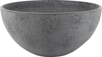 Ter Steege Bloempot/plantenpot schaal - kunststof - donkergrijs - D25 x H12 cm
