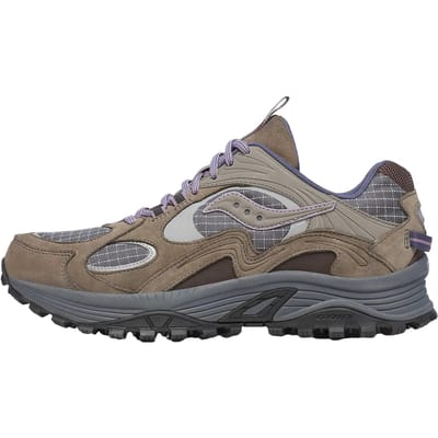 Saucony Grid Aura X Classic Comfortabele Demping Ademend Ondersteuning Hardloopschoenen Unisex Sneakers Grijs Bruin Paars S70924-1 40 gray