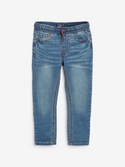 Next - Jongens - Jeans met elastische taille en strakke pasvorm - Blauw
