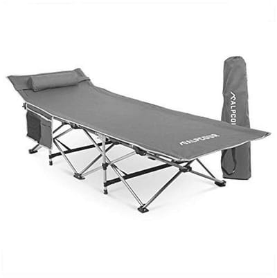 Opvouwbaar Campingbedje - Luxe Eenpersoonsbed met Kussen voor Binnen en Buiten - Ultra Lichtgewicht en Comfortabel tot 136 kg