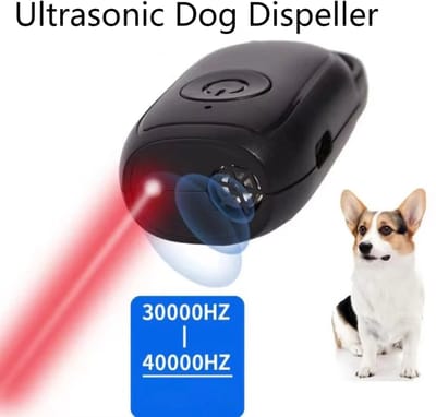 Ultrasone Hondenverjager Mini – Draagbaar USB-Oplaadbaar Trainingsapparaat met LED – Afstandsbediening voor Honden Gedragscontrole, Hondenverjager Buiten, Onzichtbare Hondentrainer