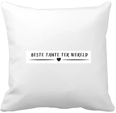 Akyol - beste tante ter wereld Kussen hoes - Tante - aunt - leuk cadeau voor je tante - 40 bij 40 cm
