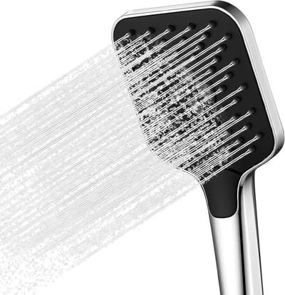 Auralum Max Multifunctionele Handdouche - 3 Straalstanden (Regen/Pulsatie/Meng) - Vloeibaar Siliconen Sproeiers - Waterbesparende - met 1.5m Slang