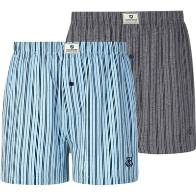 Jan Vanderstorm herren Boxershorts, Set Van 2 - 09 - lichtblauw - Plus Size