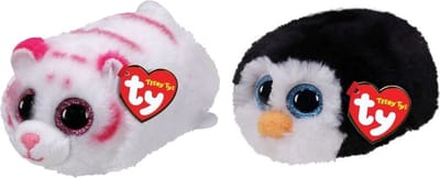 Ty - Knuffel - Teeny Ty's - Tabor Tiger & Waddles Penguin