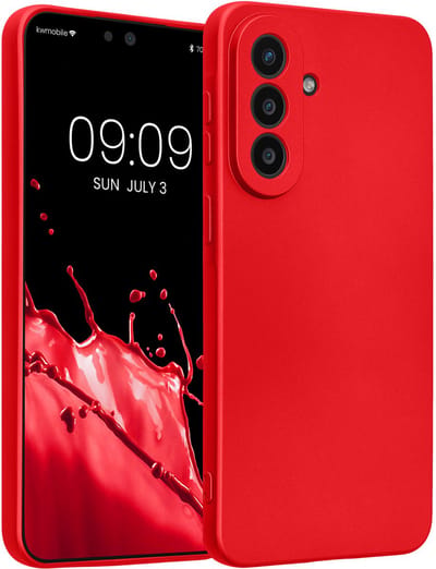 kwmobile metallic telefoonhoesje van TPU - geschikt voor Samsung Galaxy A57 5G - Flexible case voor smartphone - In metallic donkerrood