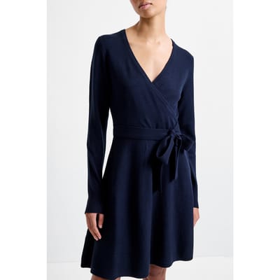 French Connection Babysoft Wrap Mini Dress Dark Navy Größe: XS | Minikleider Outlet | Damen | Blau