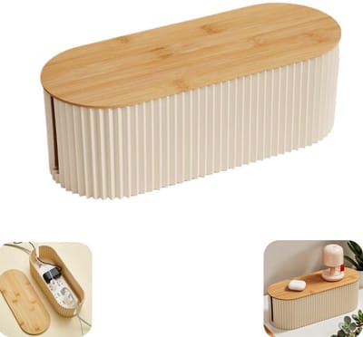 Opbergdoos - kabelopbergdoos - opbergrek - sleutelopbergrek - opbergaccessoires - geschikt voor bureau, studeerkamer, woonkamer, slaapkamer (wit, 33*13*11cm)