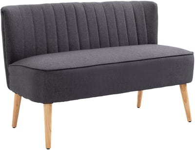 Homcom Loveseat-Polyester-117L x 56,5B x 77H cm-Donkergrijs
