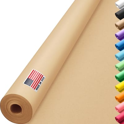 Zeer Grote Rol Bruin Kraft Bouwpapier 122 x 3000 cm - Zwaar Knutsel- en Pakpapier