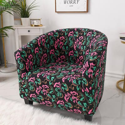Nordic Bloemenprint Eénzitsbank Stoelhoezen Fauteuil Huisdecoratie Elastisch Spandex Voor Woonkamer Bankhoes