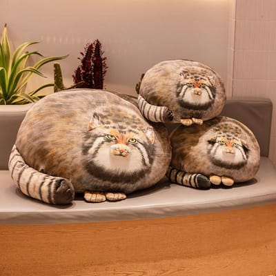 Schattige Pallas Kat Pluche Lichamskussen Knuffel Voor Kawaii Sierkussens Voor Huisdierenliefhebbers 30cm bruin