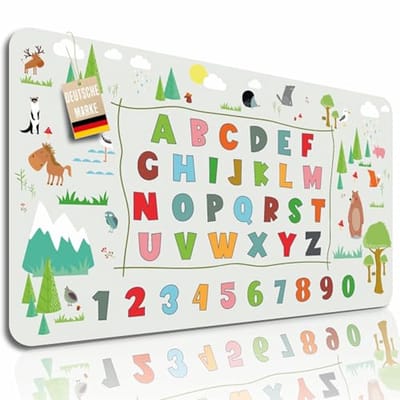 Bureauonderlegger voor Kinderen – Waterafstotende Onderlegger met Educatieve Prints | Kinderbureau Accessoires