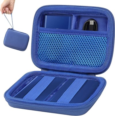 Duurzame Beschermhoes voor Portable SSD, Geschikt voor Samsung T7/T7 Touch/T7 Shield/T9, Blauw