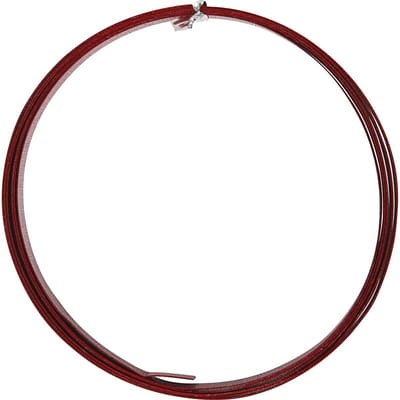 Alu draad, b: 15 mm, dikte 0,5 mm, rood, plat, 2m