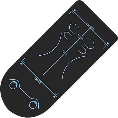 AB Roller Mat - Buikspierwiel Mat - Core Training - Antislip Deeltjes - 59 x 5 x 5 cm - Zwart
