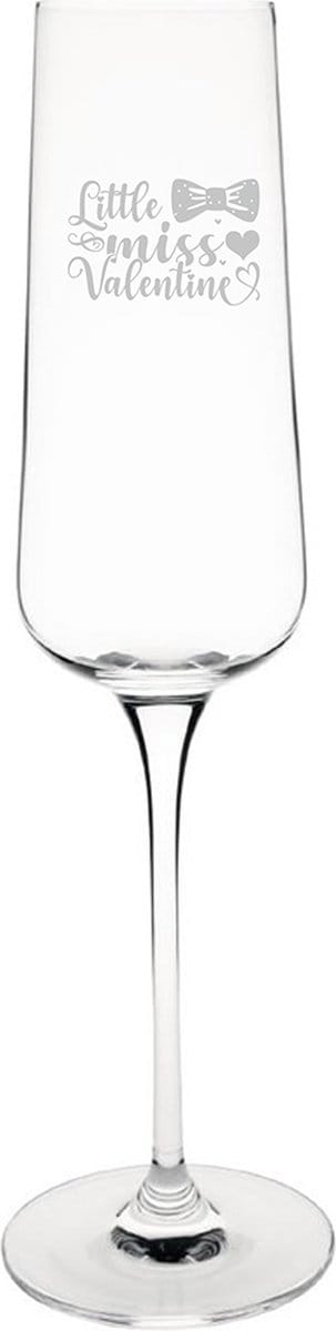 Gegraveerde Champagneglas 27cl Little miss valentine - valentijnsdag - valentijn