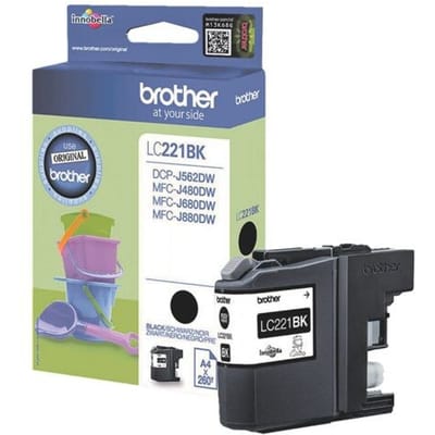 Brother LC-221BK inktcartridge zwart (origineel)