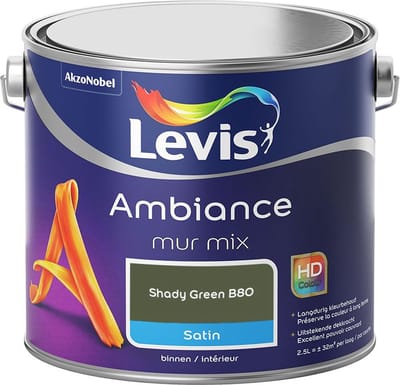 Levis - Ambiance Mur Satin Mix - Shady Green B80 - Mengverf - 2,5 L