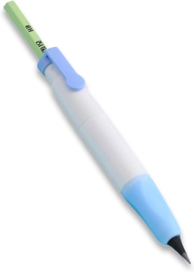 Ergonomische schrijfhulp voor kinderen, siliconen handgreep met 3 vingers, penverlenging voor betere grip en schrijfcomfort in de klas