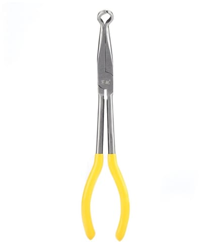 Dailygoody - 11 Inch Extra Lange Neustang - O-vormige Punt - Ergonomische Handgreep - Voor Handwerk en Reparatie - 45/90 Graden Gebogen - Handgereedsc.
