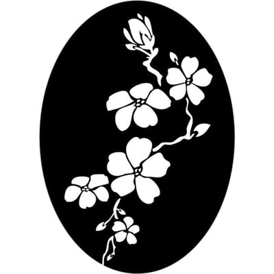 Reliëf inleg "Kersenbloesem", ovaal