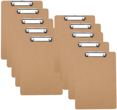 Dailygoods- Klembord A6 - Houten Klemborden - Metalen Clip - Papieren Klem - Ophanggat - Stevig en Glanzend - Notitiebord